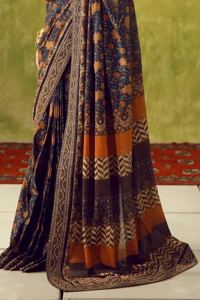 Khoobsurat Saree - Blue