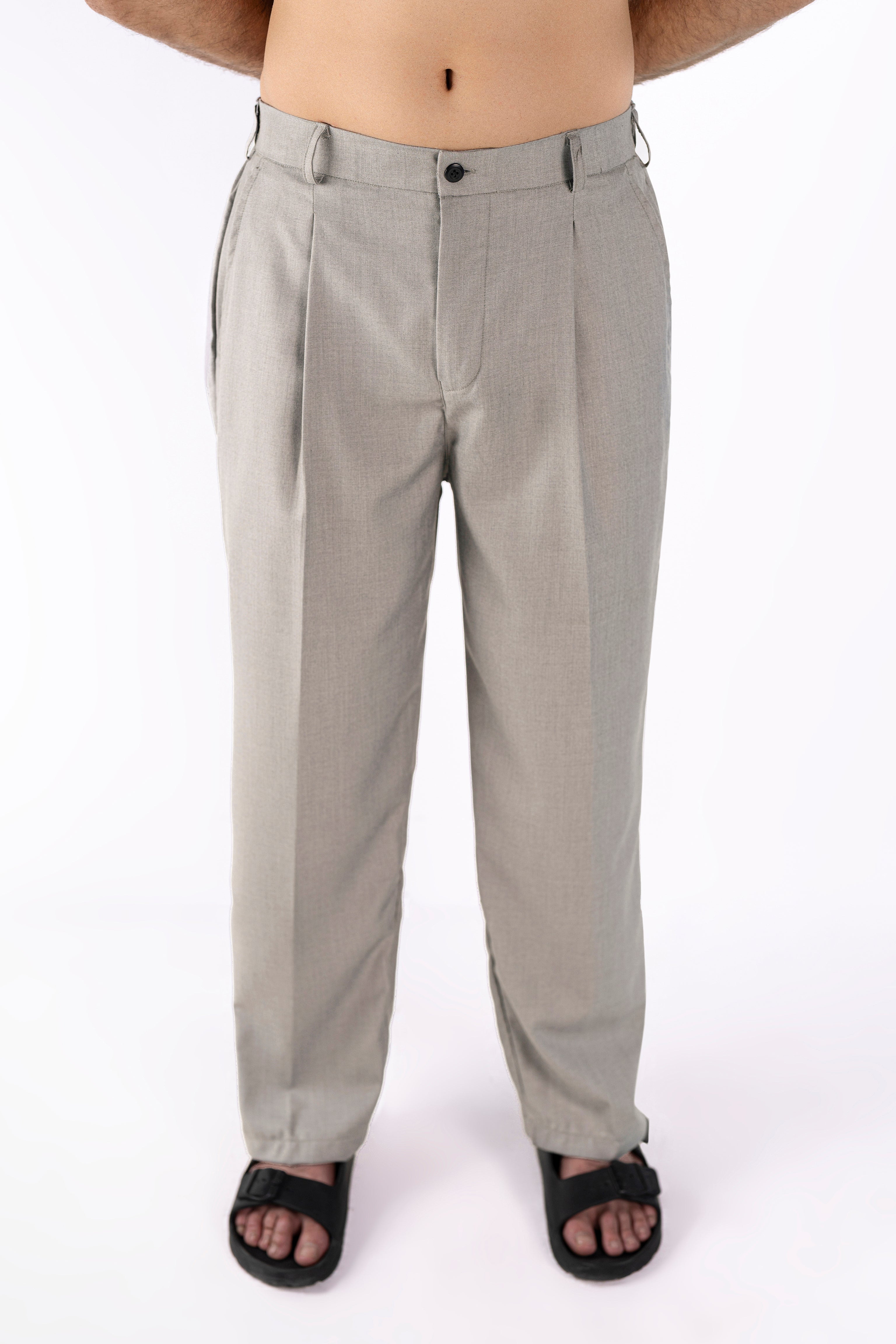 Classic Cenere Pleated Pants