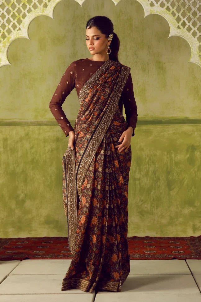 Khoobsurat Saree - Maroon