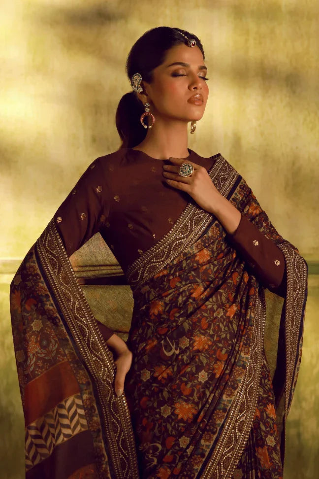 Khoobsurat Saree - Maroon