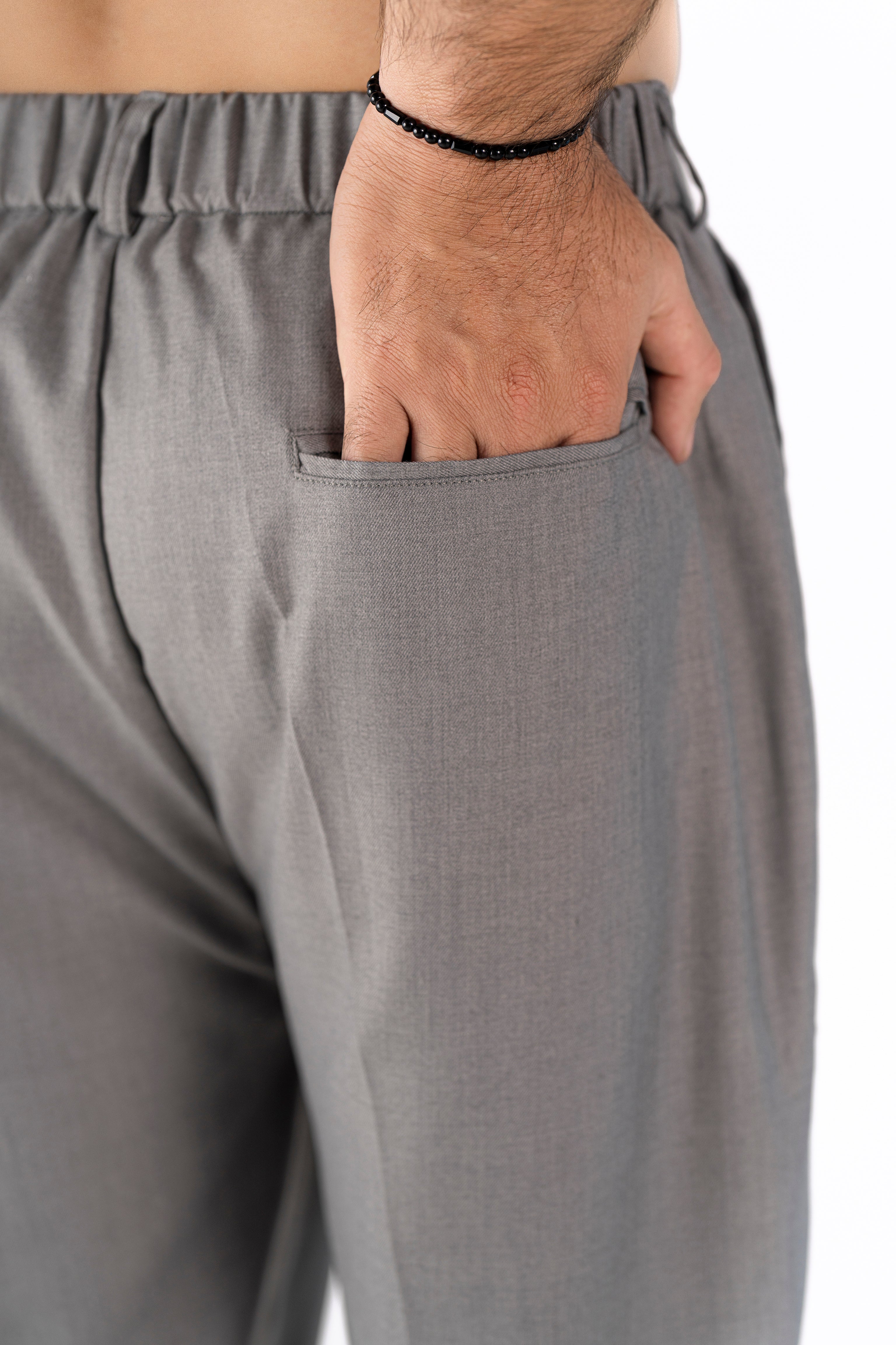 Classic Ashen Pleated Pants