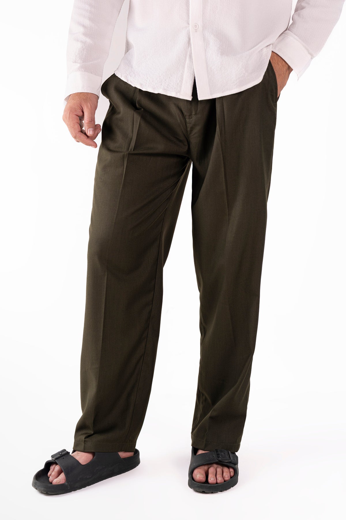 Forteve Classic Olivine Pleated Pants – Forteve Went