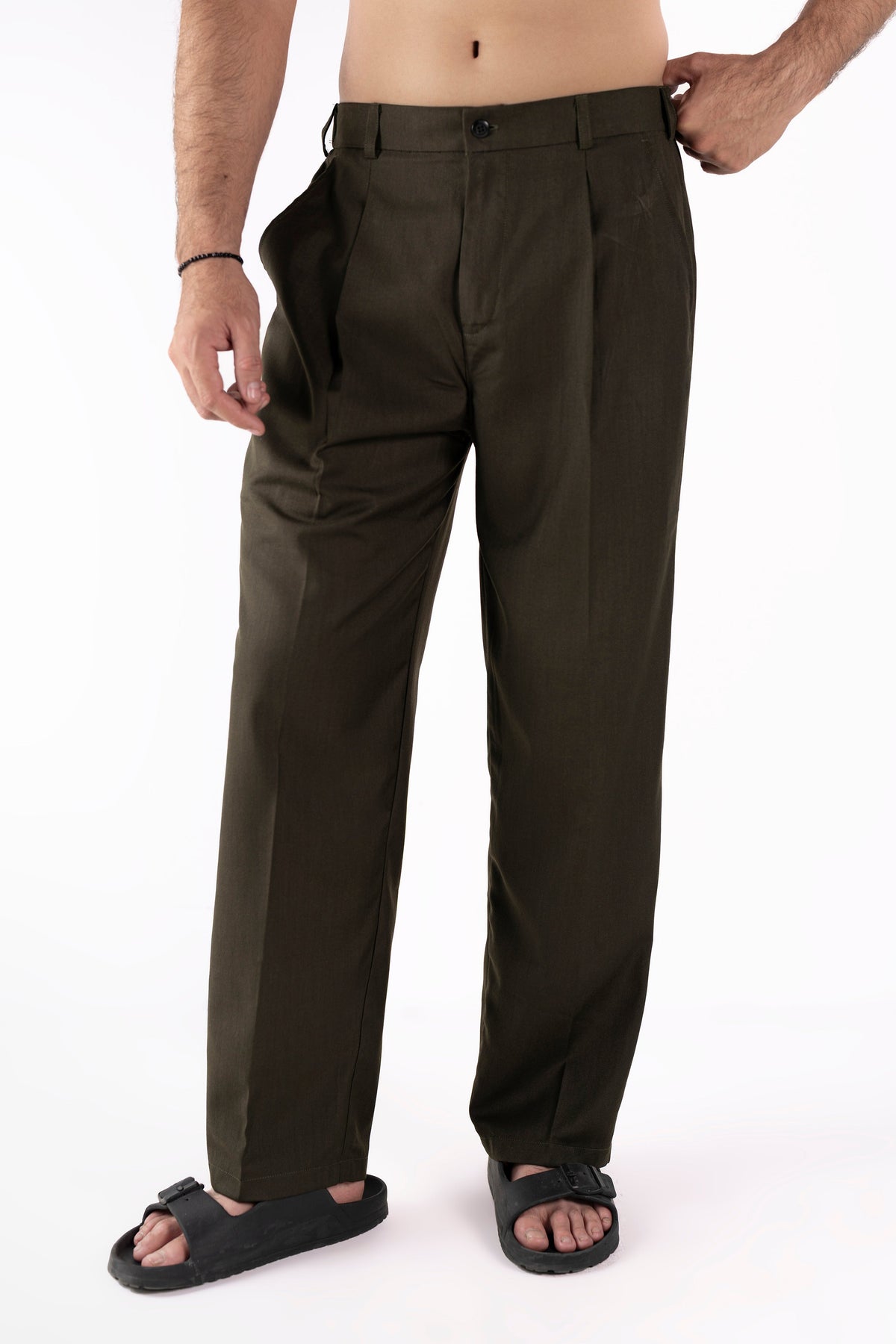Forteve Classic Olivine Pleated Pants – Forteve Went