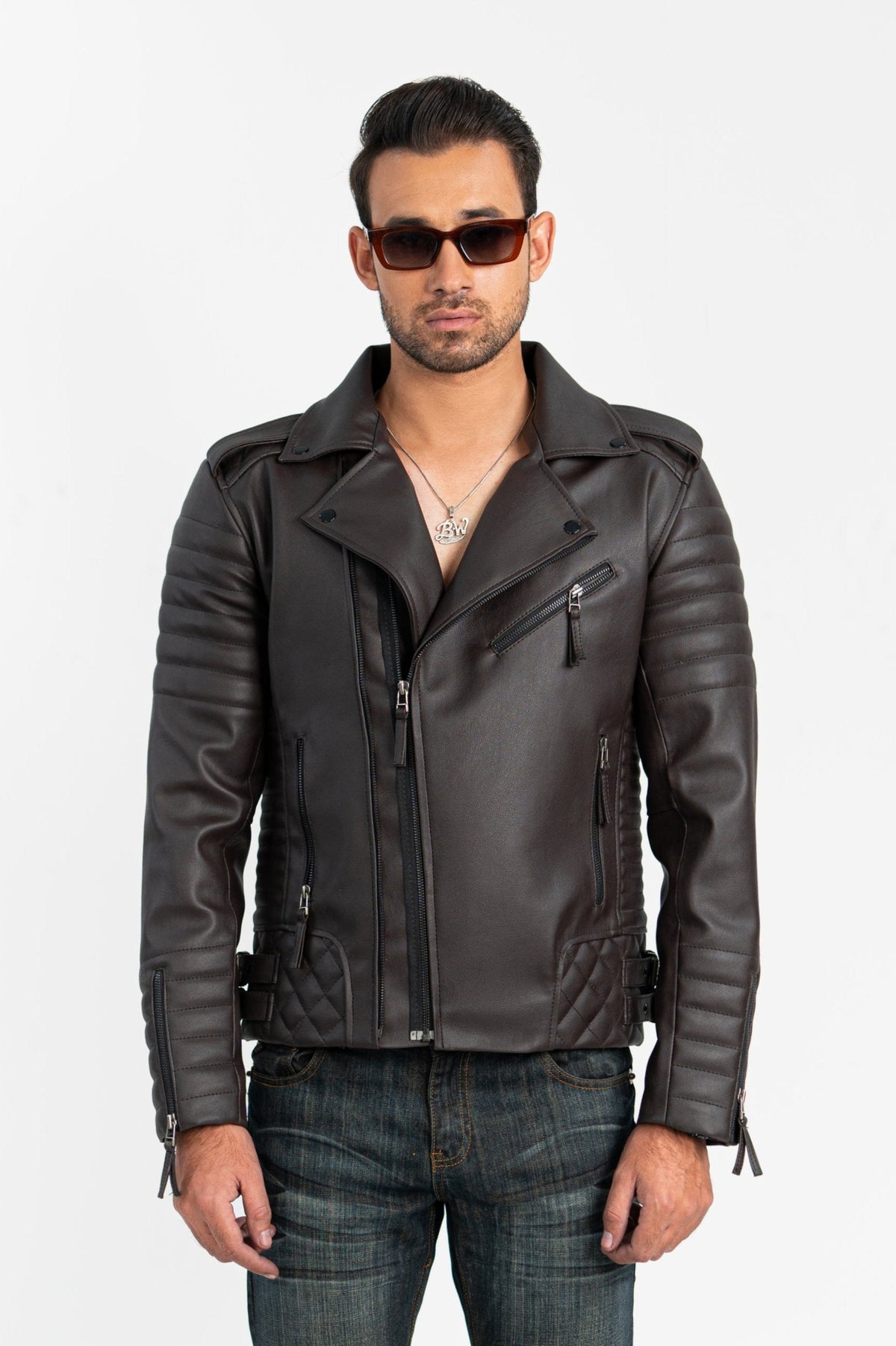 Forteve Burnt Quilted Faux Leather Jacket – Forteve Went